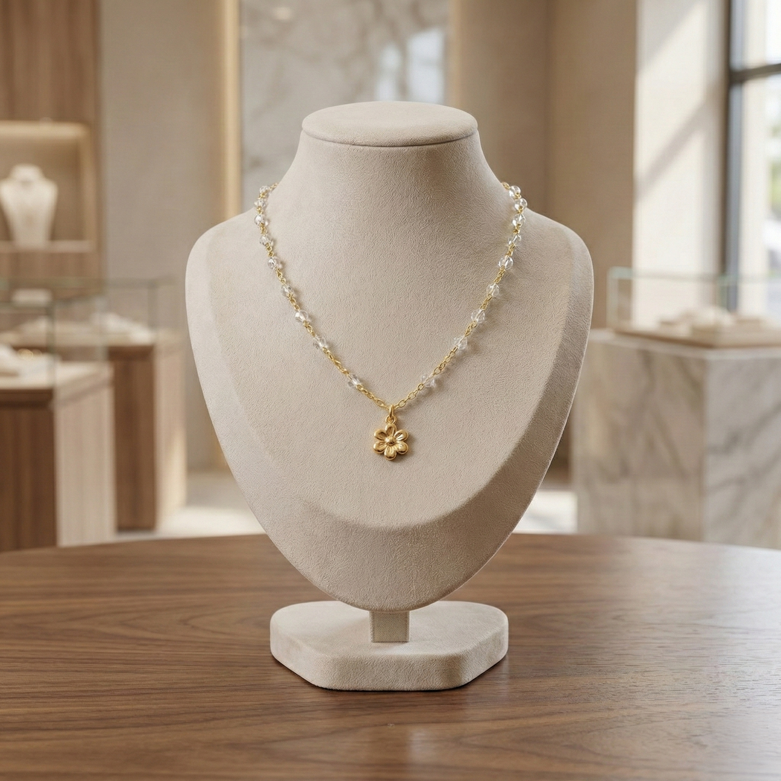 Collar en Cuarzo con Dijes