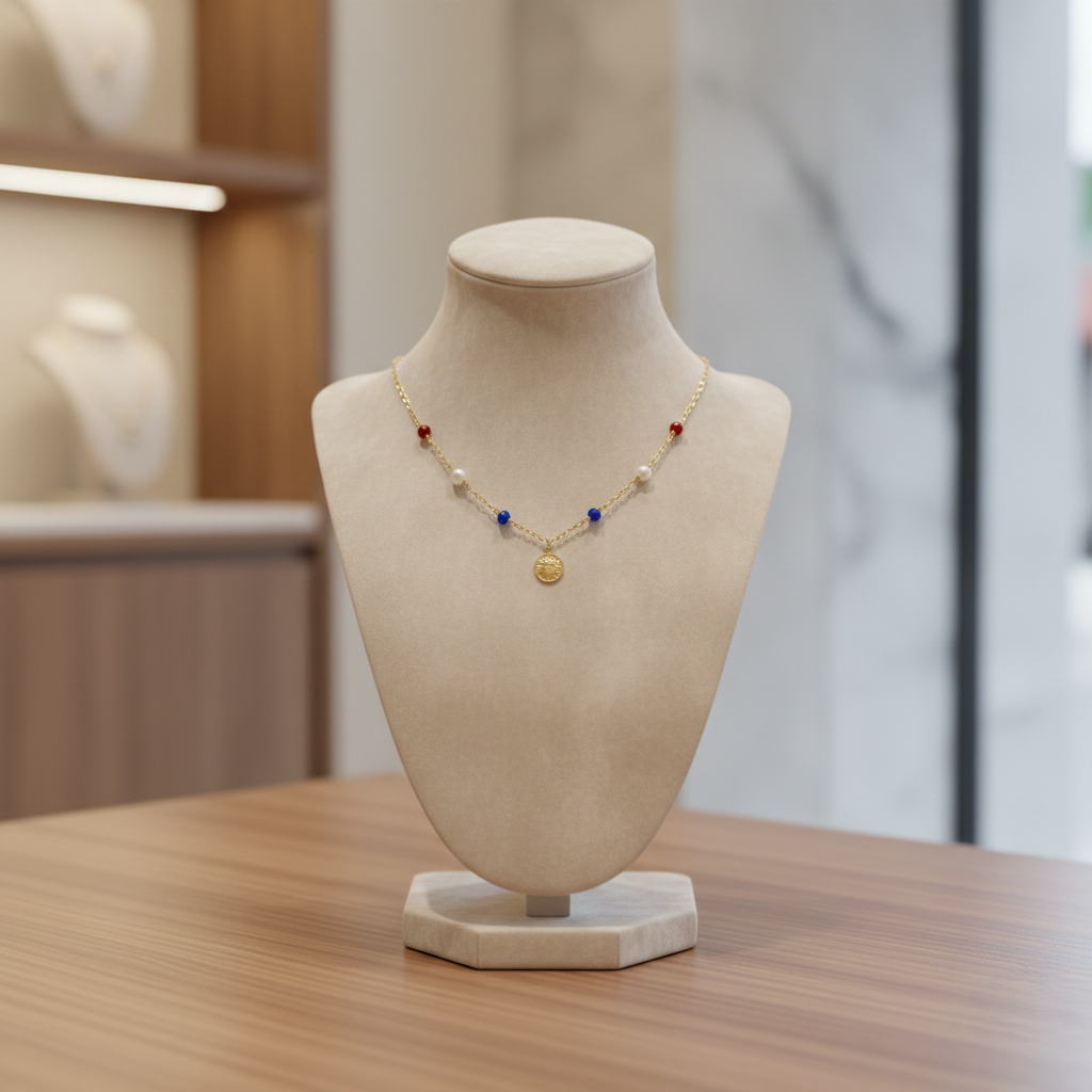 Collar en Piedras Naturales con Dije