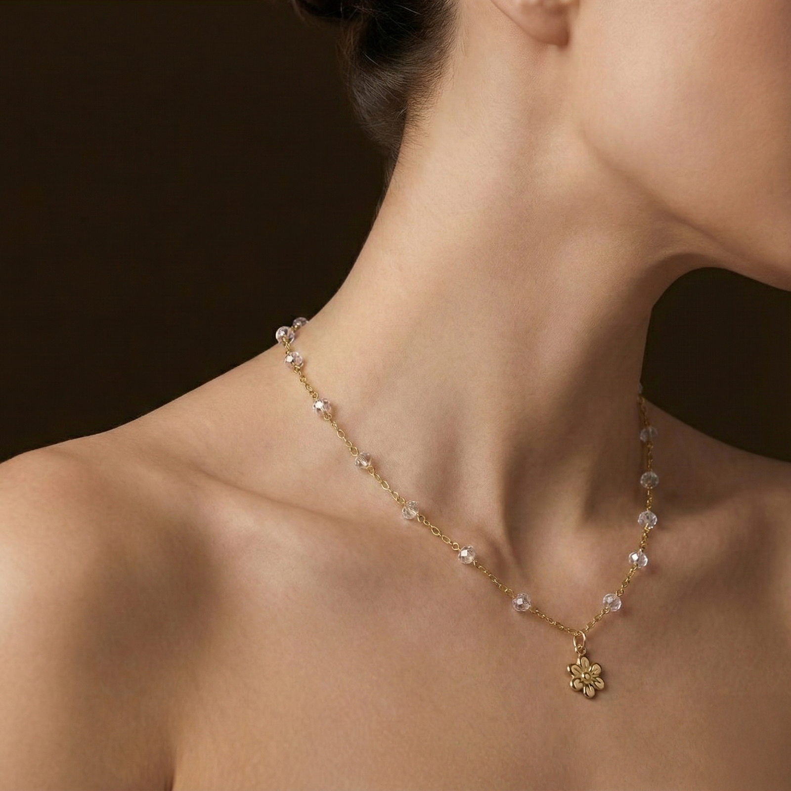 Collar en Cuarzo con Dijes